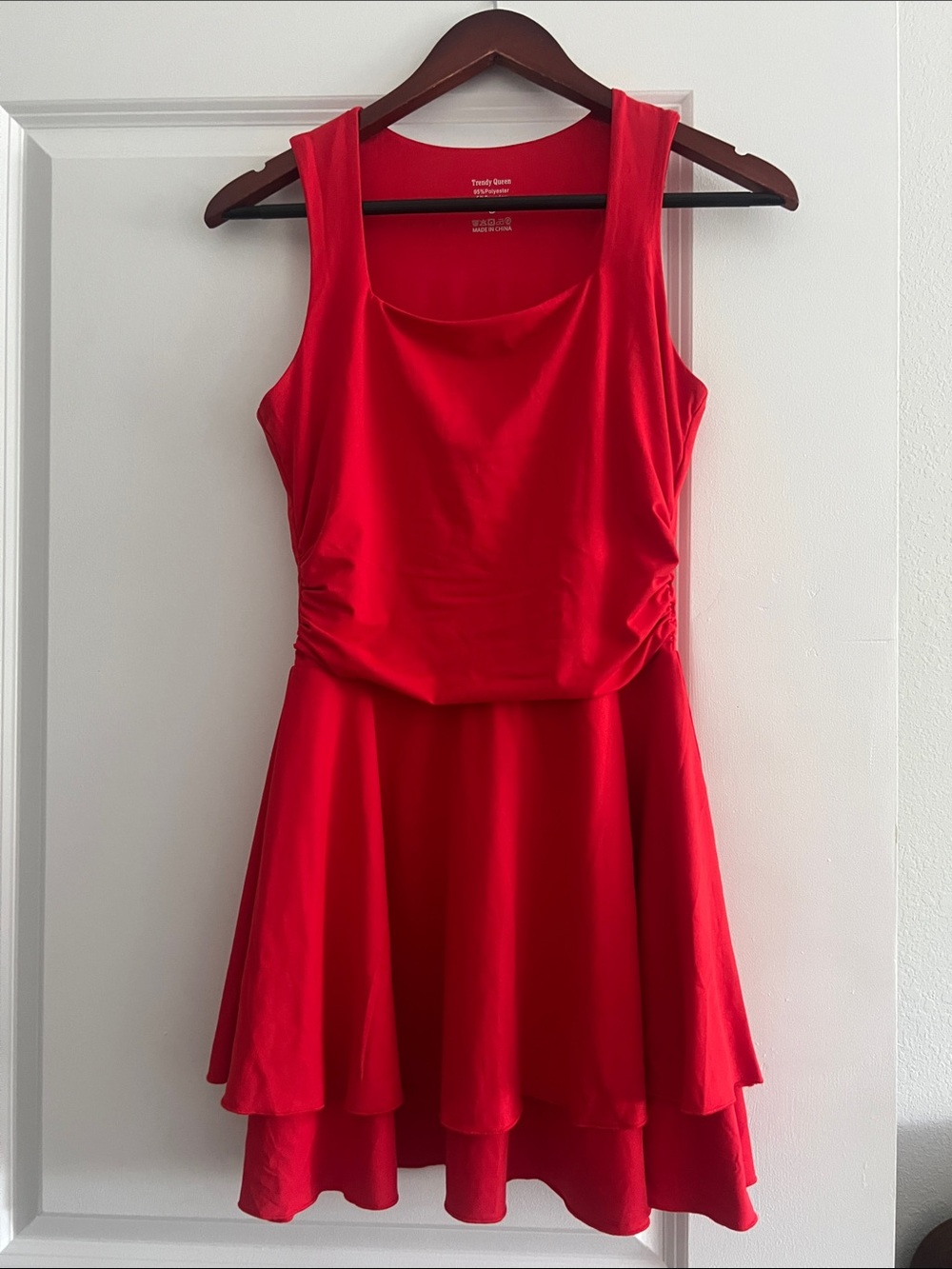 Classic Red Fit-and-Flare Mini Dress by